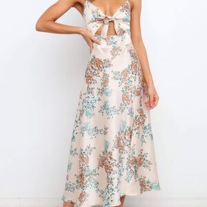 Petal & Pup Green and Orange Sundress Sleeveless V-Neck